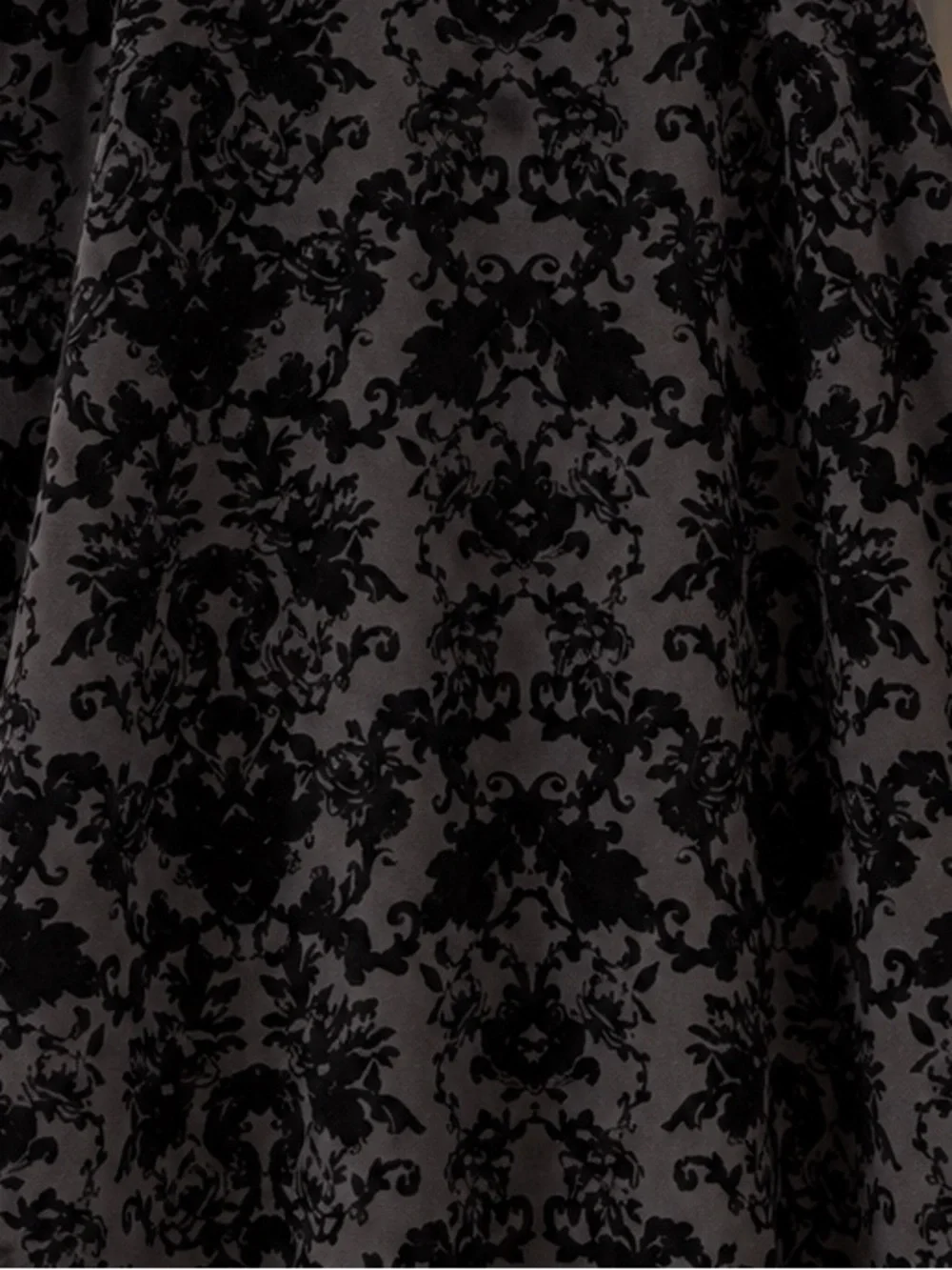 Faith and Joy by Monteau Skirt Size Large Black Velvet Floral Midi A-Line